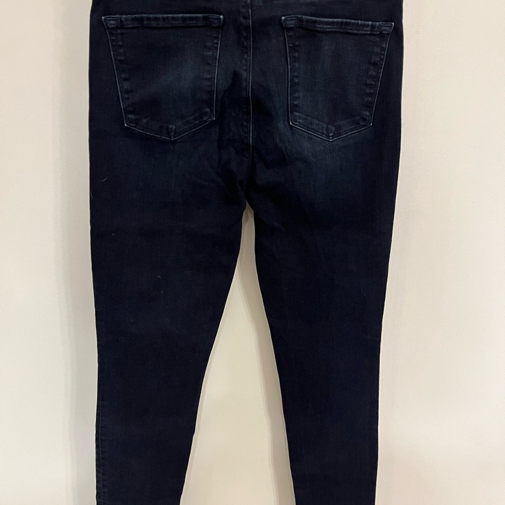 J Brand Blue Skinny Jeans with Contrast Stitching